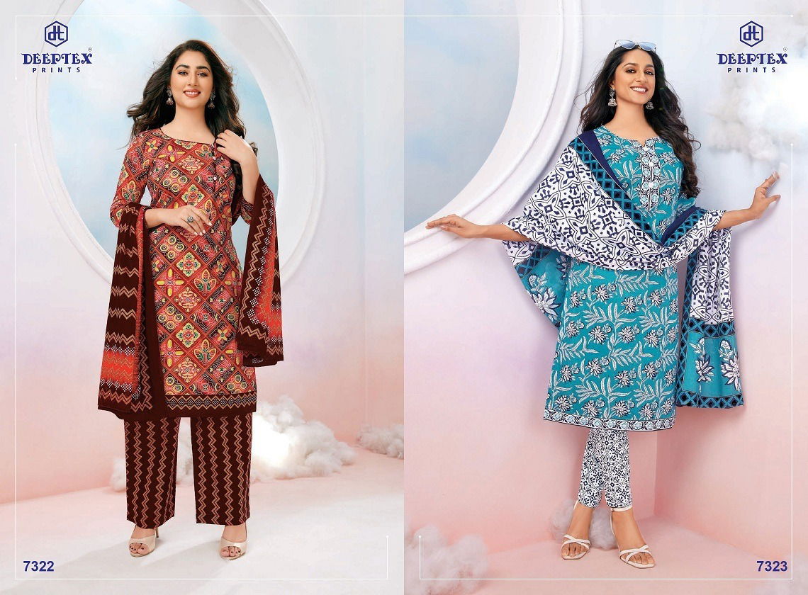 Deeptex Miss India 73 Pure Cotton Printed Casual Wear Dress Material Collection